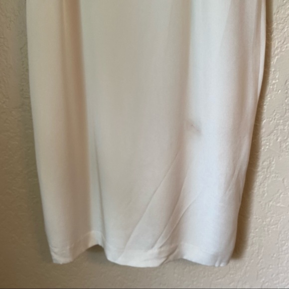 Theory 100% Silk White Cocktail Dress Size 4 - Picture 5 of 11